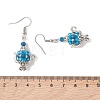 Glass Seed Beaded Dangle Earrings EJEW-MZ00703-02-3