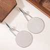 Alloy Flat Round Dangle Stud Earrings FS-WG56DB5-01-1