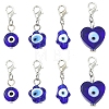 20Pcs 4 Styles Handmade Evil Eye Lampwork Pendant Decorations HJEW-YW00316-1