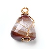 Natural Agate Beads Pendant PALLOY-JF00863-3