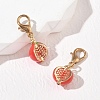 Brass Enamel Pendant Decorations HJEW-YW00573-03-2