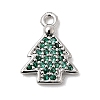 Christmas Brass Micro Pave Cubic Zirconia Charms KK-L258-04P-C01-1