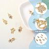 Fashewelry 16Pcs 8 Style Brass Micro Pave Mixed Color Cubic Zirconia Pendants ZIRC-FW0001-03-12