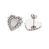 304 Stainless Steel Stud Earring Findings STAS-N097-232P-2