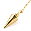 Brass Dowsing Pendulum Big Pointed Cone Pendants KK-H491-04G-2