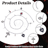 1Pc Gothic Theme Alloy Heart Cross Rose Flower Rivet Pendant Waist Belly Chains NJEW-BM0001-06-7