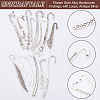 Unicraftale 14Pcs 14 Styles Tibetan Style Alloy Bookmarks Findings AJEW-UN0001-69-5