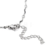 304 Stainless Steel Wave Bar Link Chain Necklaces NJEW-K249-17P-3