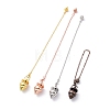 Rack Plating Brass Pointed Dowsing Pendulum Pendants KK-K335-01-1