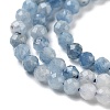 Natural Aquamarine Beads Strands G-B088-C24-03-4