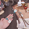 3Pcs Faux Suede Cord & Alloy Keychains HJEW-BC00123-3