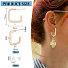 16Pcs Brass Square Stud Earring Findings KK-BC0010-93-2