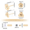 Unicraftale 60Pcs 6 Colors Flower 304 Stainless Steel Stud Earring Findings DIY-UN0002-77-6