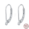 925 Sterling Silver Leverback Hoop Earrings STER-L054-52S-5