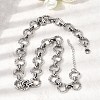 13MM 304 Stainless Steel Textured Round Ring Link Chain Necklaces NJEW-P349-01A-P-2
