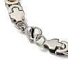 Ion Plating(IP) Two Tone 304 Stainless Steel Byzantine Chain Bracelet BJEW-B078-47B-3