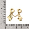 Brass Micro Pave Colorful Cubic Zirconia European Dangle Charms KK-A296-40G-3