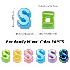 20Pcs UV Plating Opaque Acrylic European Beads OACR-TADJ0001-16S-3