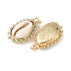 Natural Cowrie Shell Pendants KK-C143-40A-G-2