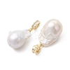 Natural Baroque Keshi Pearl Pendants PALLOY-JF05455-3