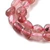 Natural Strawberry Quartz Nuggets Beads Strands G-J335-17-5
