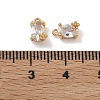 Brass Micro Pave Clear Cubic Zirconia Pendants KK-B172-11G-3