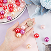  60Pcs 5 Colors Custom Resin Imitation Pearl Beads RESI-PH0001-94-3