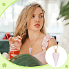 Natural Rose Quartz Faceted Cone Pendant Perfume Bottle Necklaces with 304 Stainless Steel Cable Chain NJEW-WH0002-266E-5