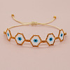 Handmade Glass Seed Bead Braided Bead Bracelets YX9052-2-1