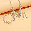 Horse Eye Rhinestone Pendant Necklaces & Stud Earrings & Bracelets Sets for Women WGBD548-04-1