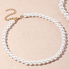 Plastic Imitation Pearl Round Beaded Necklaces for Women WGF0340-12-1