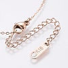 304 Stainless Steel Pendant Necklaces NJEW-I218-04RG-2