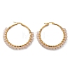 Beaded Hoop Earrings X-EJEW-JE03830-03-4