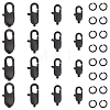 Unicraftale 16Pcs 4 Styles 304 Stainless Steel Lobster Claw Clasps STAS-UN0038-63-1