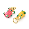 Brass Enamel Pendants KK-D111-02G-2