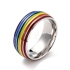 Rainbow Pride Finger Ring RJEW-M140-01P-2