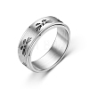 Rotating Stainless Steel Anxiety Relief Rings for Women Men PW-WG4928D-13-1