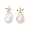Baroque Natural Edison Keshi Pearl Pendants PALLOY-JF05194-1