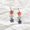 Independence Day Alloy Acrylic Dangle Earrings FS-WG49294-04-1