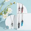 DIY 5Pcs Gemstone Pointed Pendant Making Kits DIY-NB0005-08-2