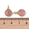 Natural Strawberry Quartz Pendants KK-B157-42B-02-3