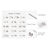 16 Pairs 16 Style Crocodiles & Dog & Swan & Hedgehog & Dinosaur & Bird 304 Stainless Steel Stud Earrings EJEW-CF0001-02P-20