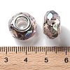 Shell Transparent Brass Cores Acrylic European Beads OACR-M024-08S-11-3