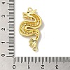 Rack Plating Brass Micro Pave Clear Cubic Zirconia Connector Charms KK-K377-86G-3