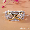 Brass Micro Pave Clear Cubic Zirconia Finger Rings WG69198-03-3
