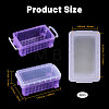 6Pcs 6 Colors Transparent Plastic Stackable Mini Organizer Bead Containers with Locking Lid CON-BC0007-66-2