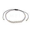 Adjustable Natural Labradorite & Seed Braided Bead Bracelets BJEW-JB10181-04-1