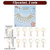 Natural Freshwater Pearl Pendant Locking Stitch Markers HJEW-AB00148-2