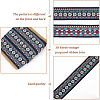 10 Yards Ethnic Style Embroidery Polyester Ribbons OCOR-FH0001-12-4