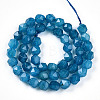 Dyed Natural White Jade Beads Strands G-T139-8mm-46F-3